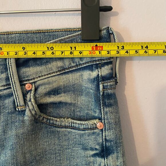 Mother Denim Women's size 25 The Rascal Ankle Fray Jeans Bonfire Lightning - Picture 10 of 15